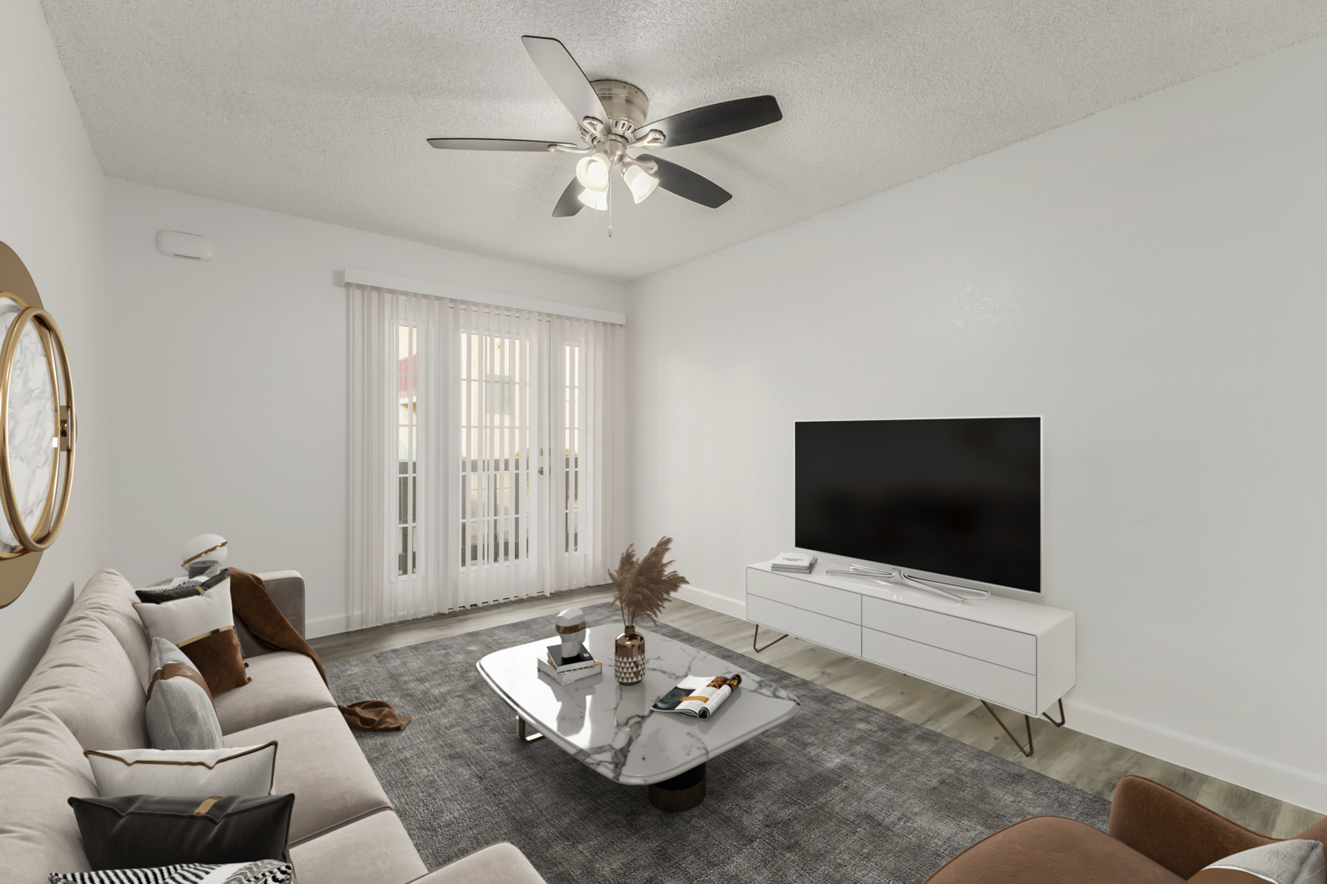 Gorgeous modern furnishings.