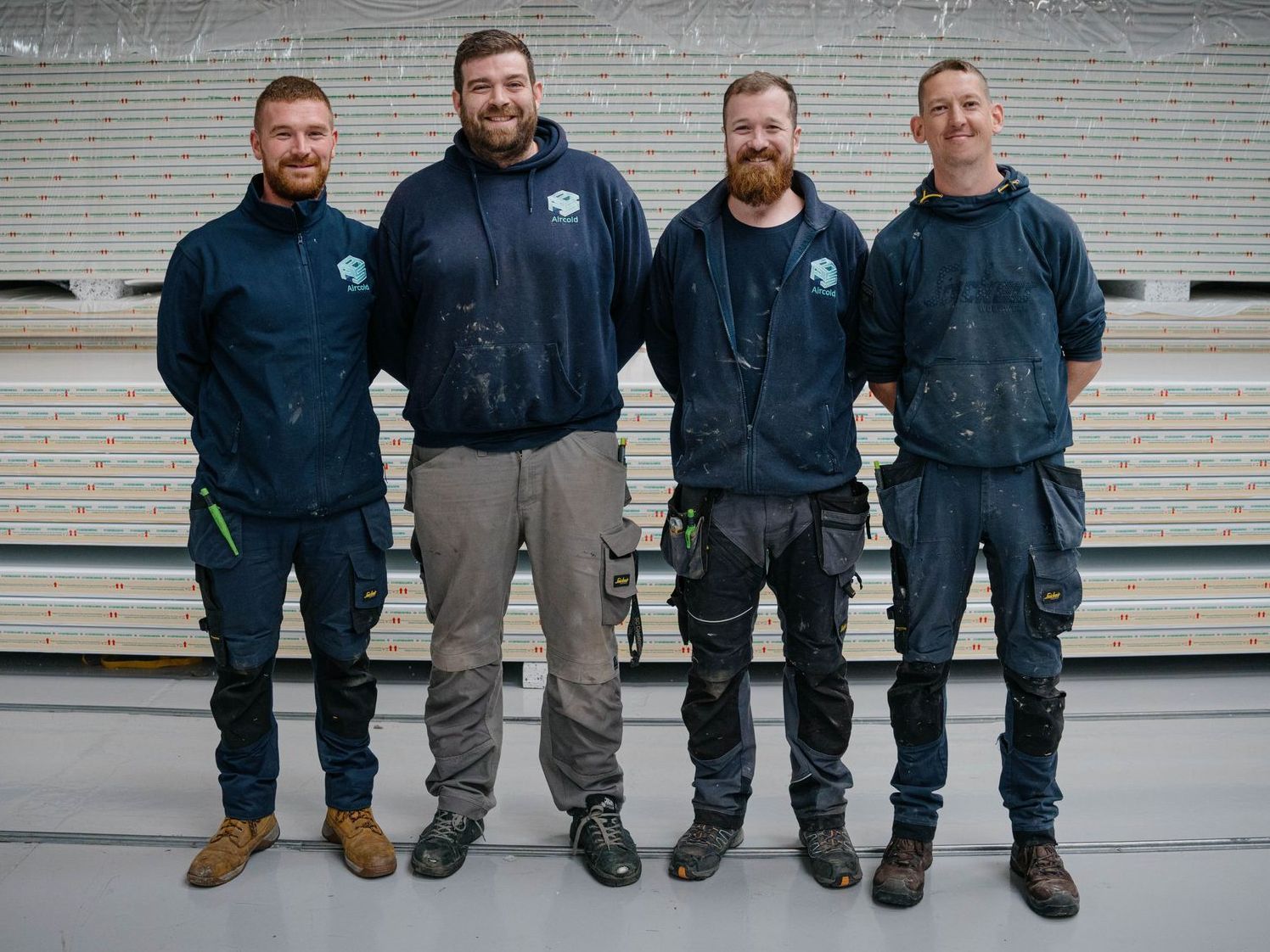 Liam Broughan, David Kerins, Shane Kehoe & Joseph McDonagh - Installation Team at Aircold Panel Solutions