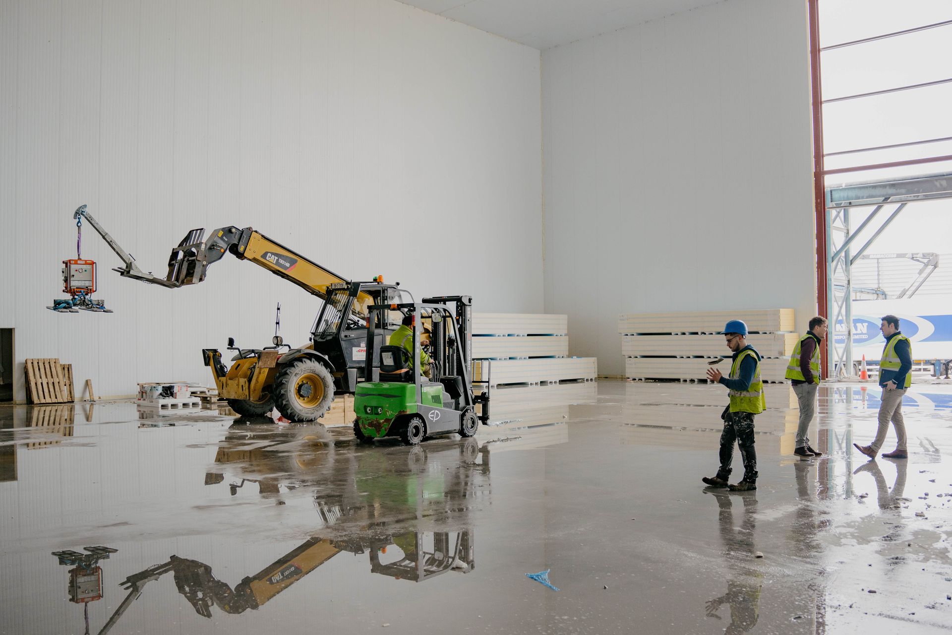 Construction Phase of Advanced Freezer Room with Fire-Resistant Features for CGI by Aircold Panel Solutions