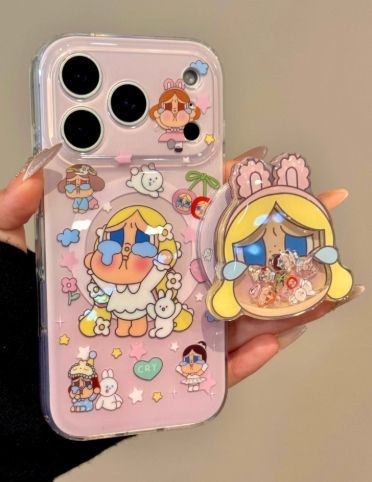 【美安免運】軟萌可愛小哭娃 磁吸手機殼+磁吸支架 適用蘋果 IPHONE 17 16 15 14 13 PRO MAX 保護殼