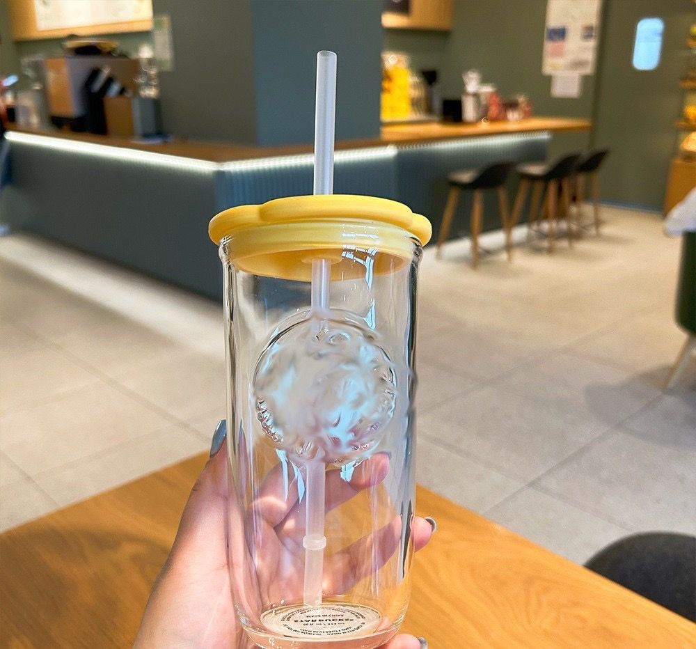 星巴克 STARBUCKS 三角底玻璃吸管杯 貓爪 三角底 玻璃吸管杯 吸管杯 貓咪 紫色