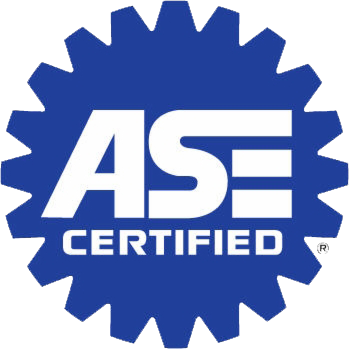 a blue logo that says ase certified on it | Outlawed Customs