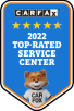 A Carfax-rated service center badge | Outlawed Customs