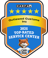 A Carfax-rated service center badge | Outlawed Customs