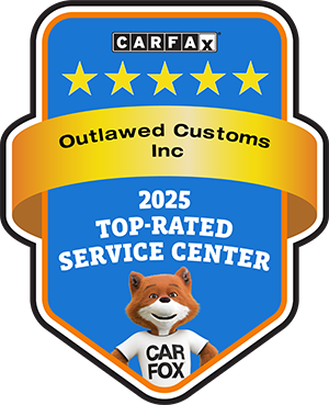 A Carfax-rated service center badge | Outlawed Customs