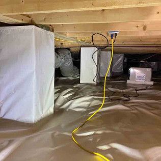 A crawl space encapsulation in Knoxville TN by All Clean Mold Remediation