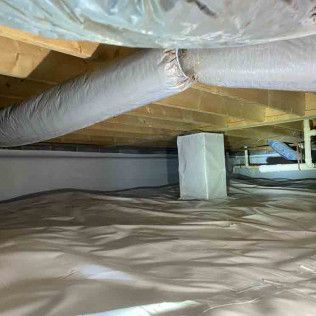 A crawl space encapsulation in Knoxville TN by All Clean Mold Remediation