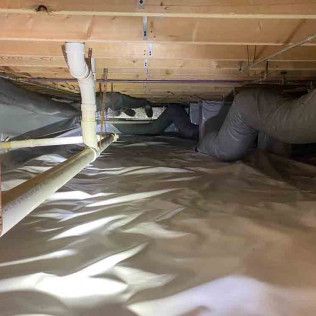 A crawl space encapsulation in Knoxville TN by All Clean Mold Remediation