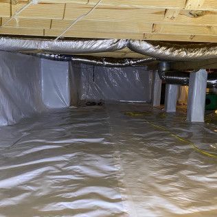 A crawl space encapsulation in Knoxville TN by All Clean Mold Remediation