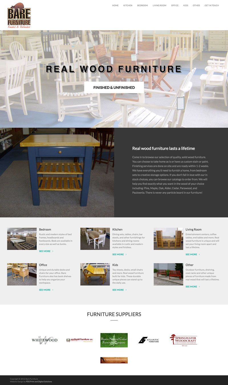 Bare Furniture  homepage