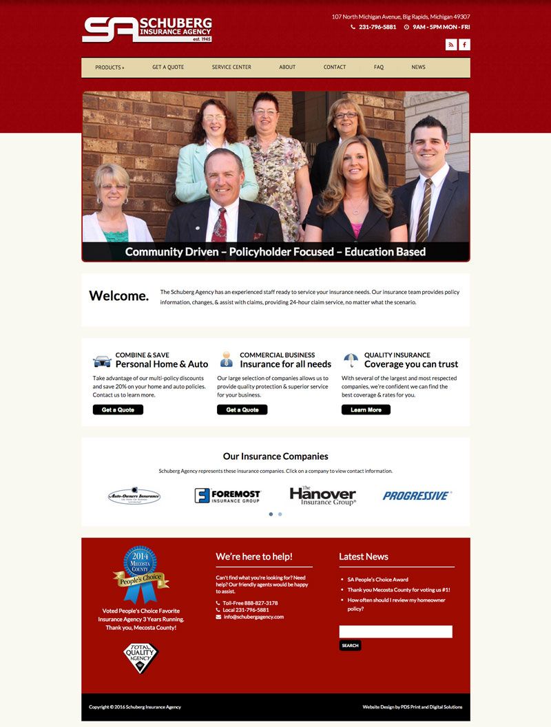 Schuberg Insurance Website