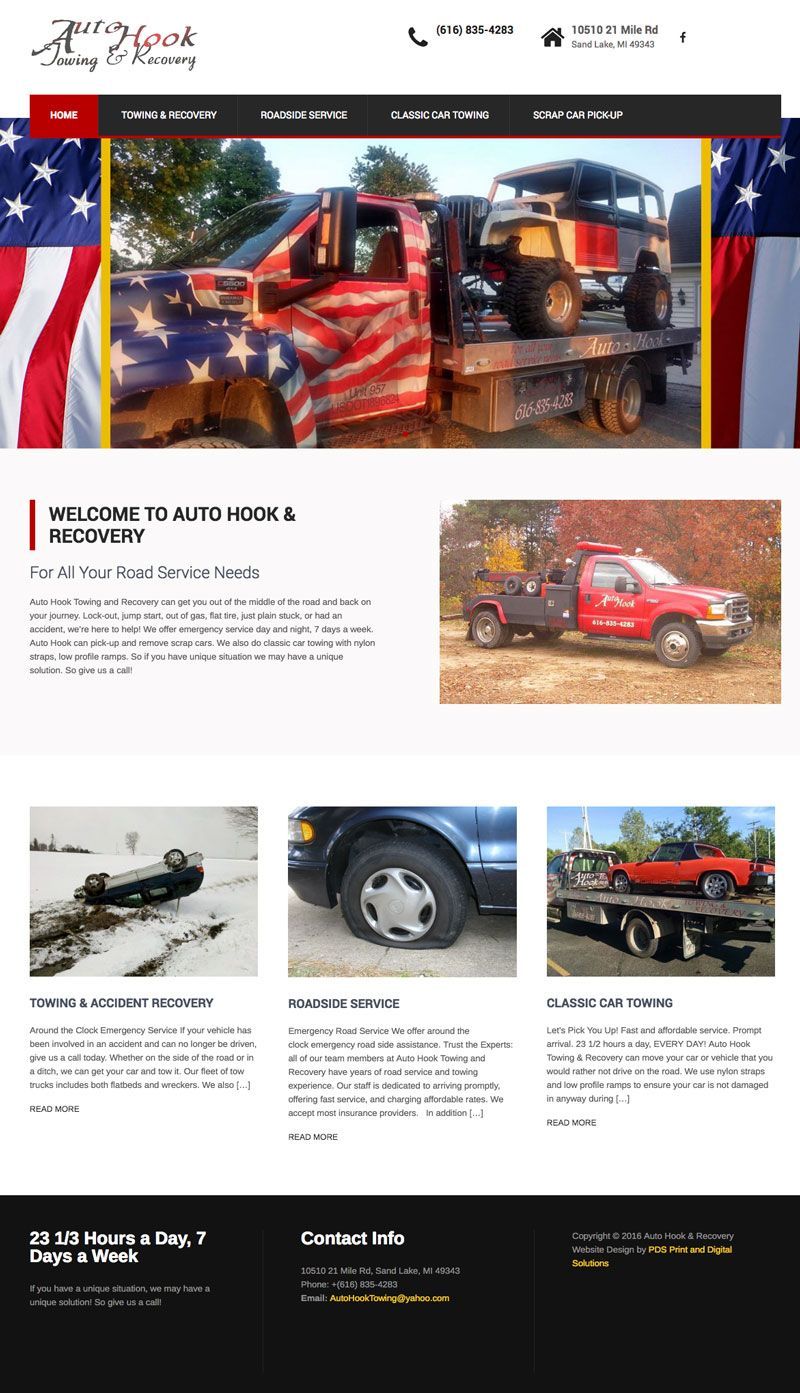 autohook towing homepage
