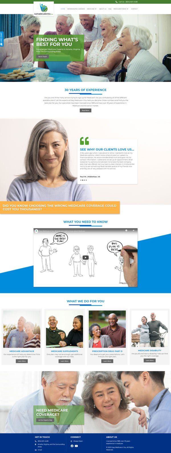 easymedicare4you website screenshot