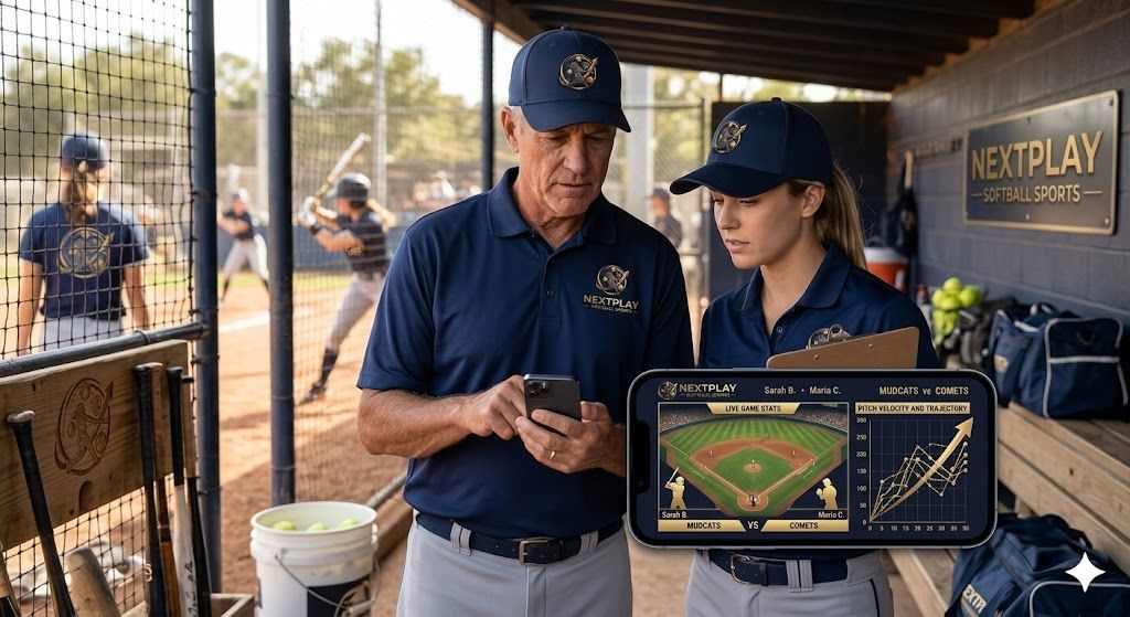 nextplay-softball-coaching-staff-shared-live-stats