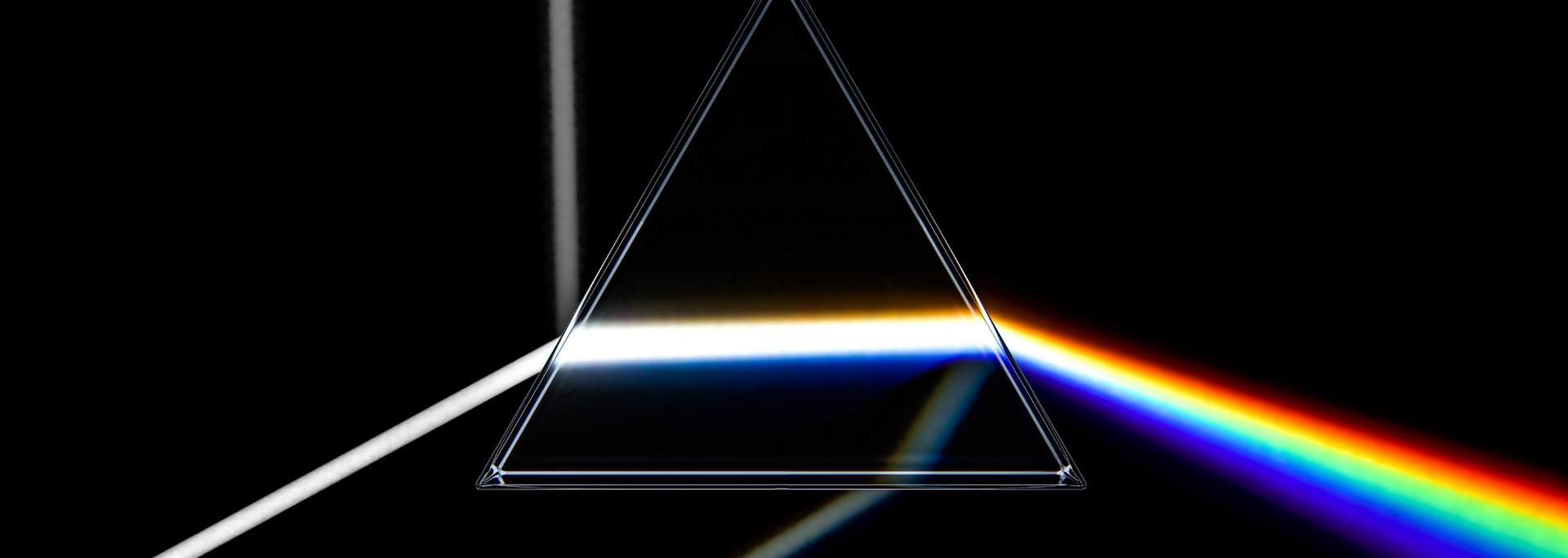 Picture of light shining through a prism