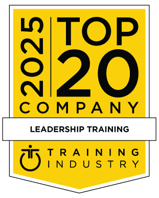 A yellow sign that says top 20 company leadership training
