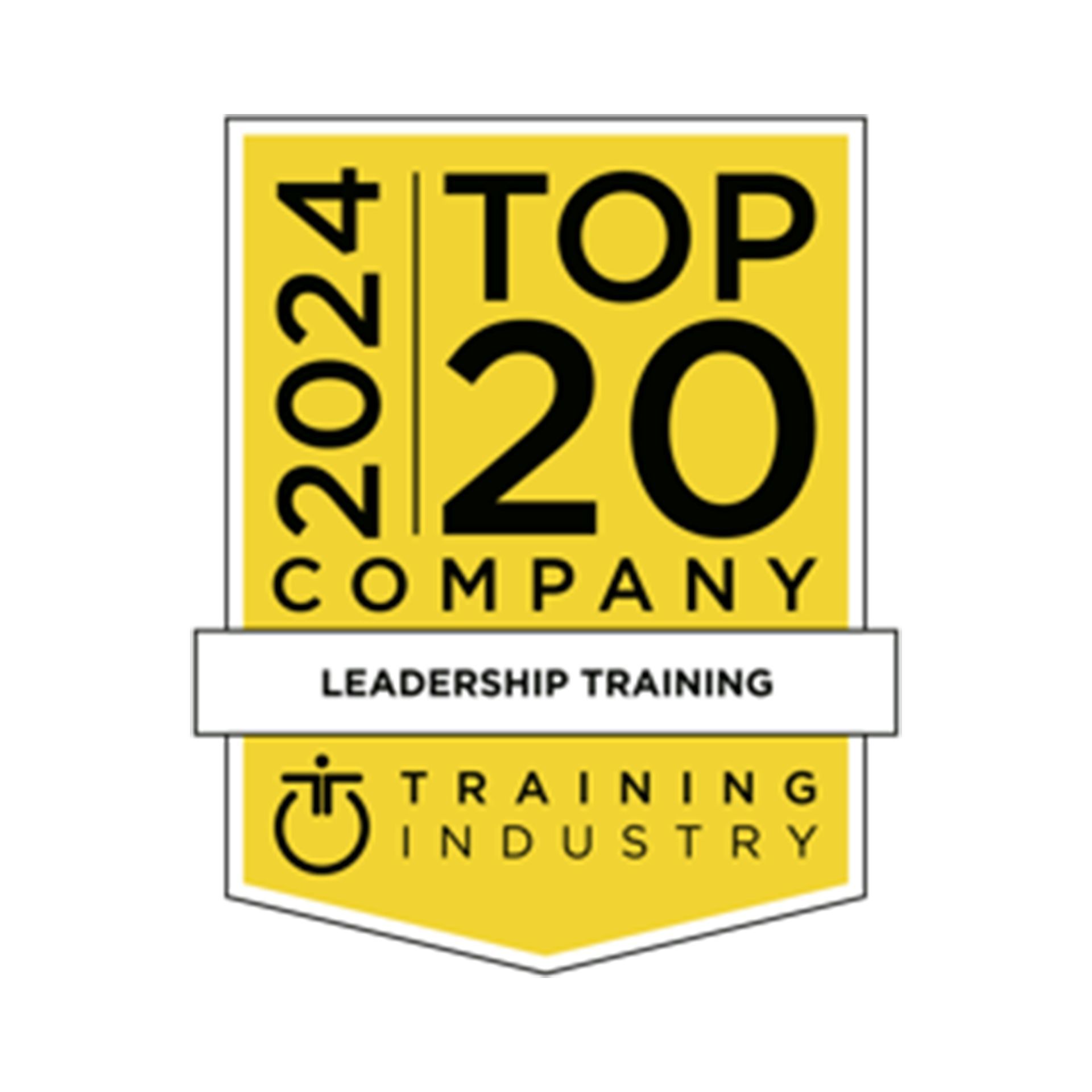 The logo for the top 20 company leadership training training industry