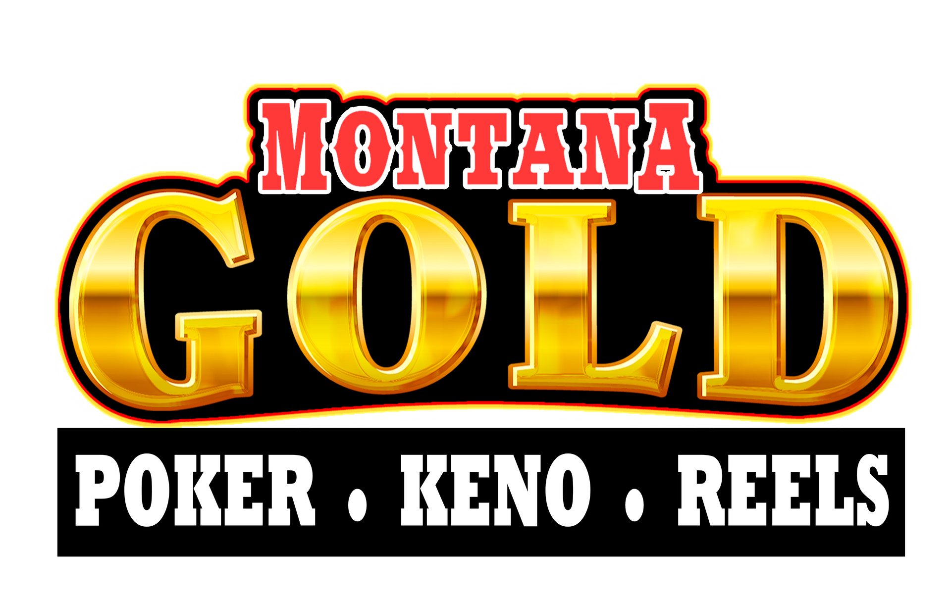 Montana gold poker keno reels logo on a white background