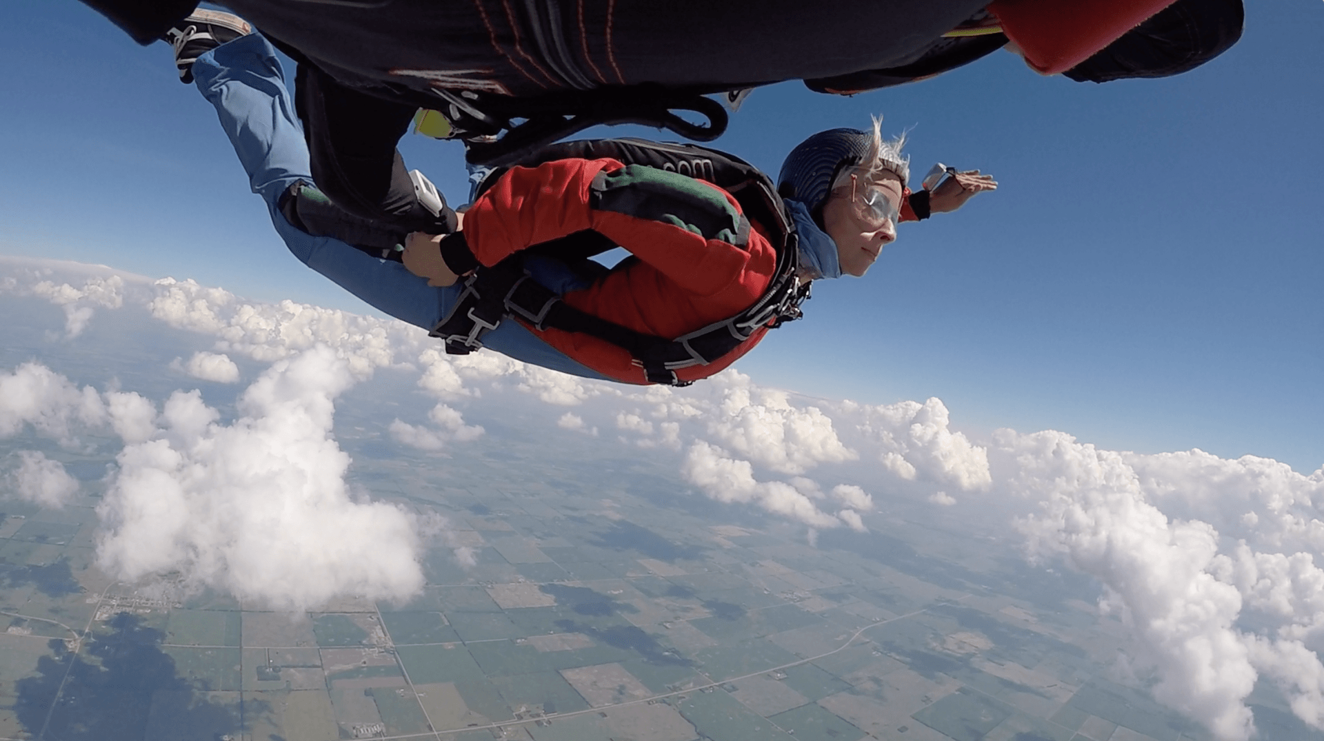 student skydiver