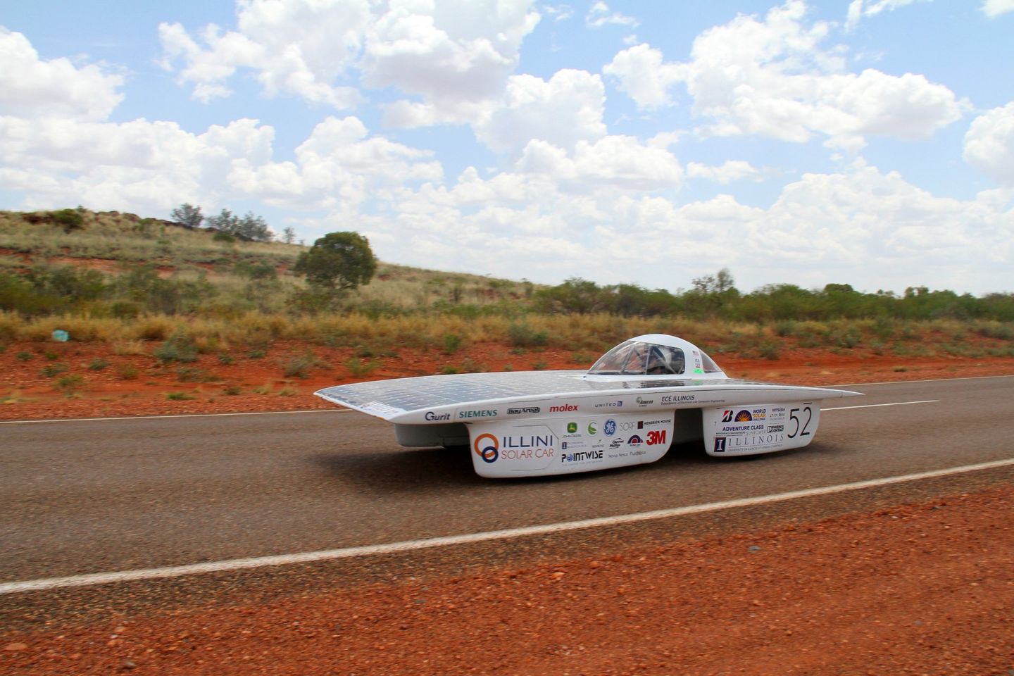 Argo on the Bridgestone World Solar Challenge Route, 2017