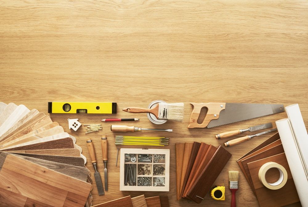 A Wooden Table Topped with A Variety of Woodworking Tools — Radburn Carpentry in Tamworth, NSW