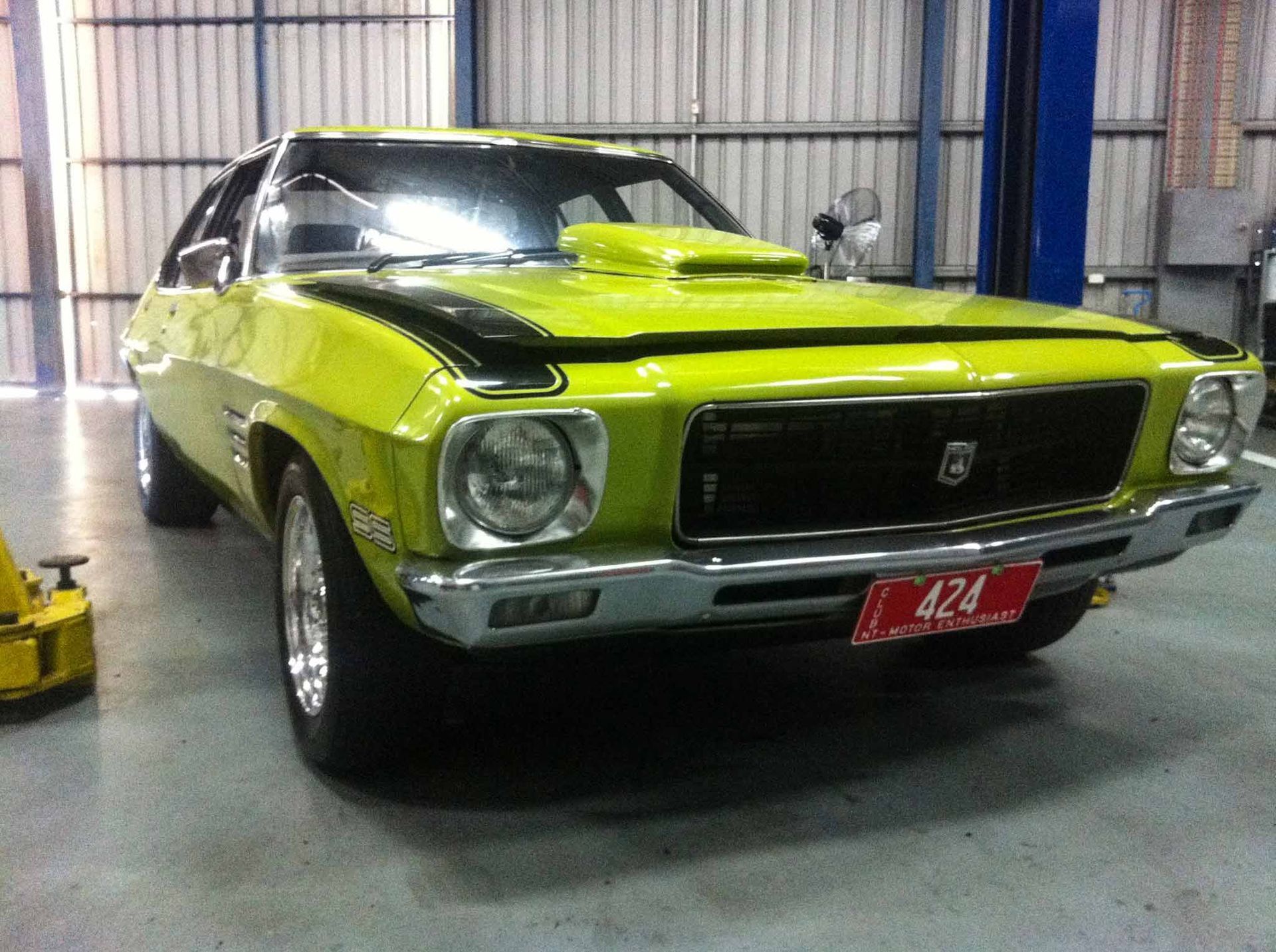 A Green Muscle Car — Mechanical Repairs in Bundaberg, QLD