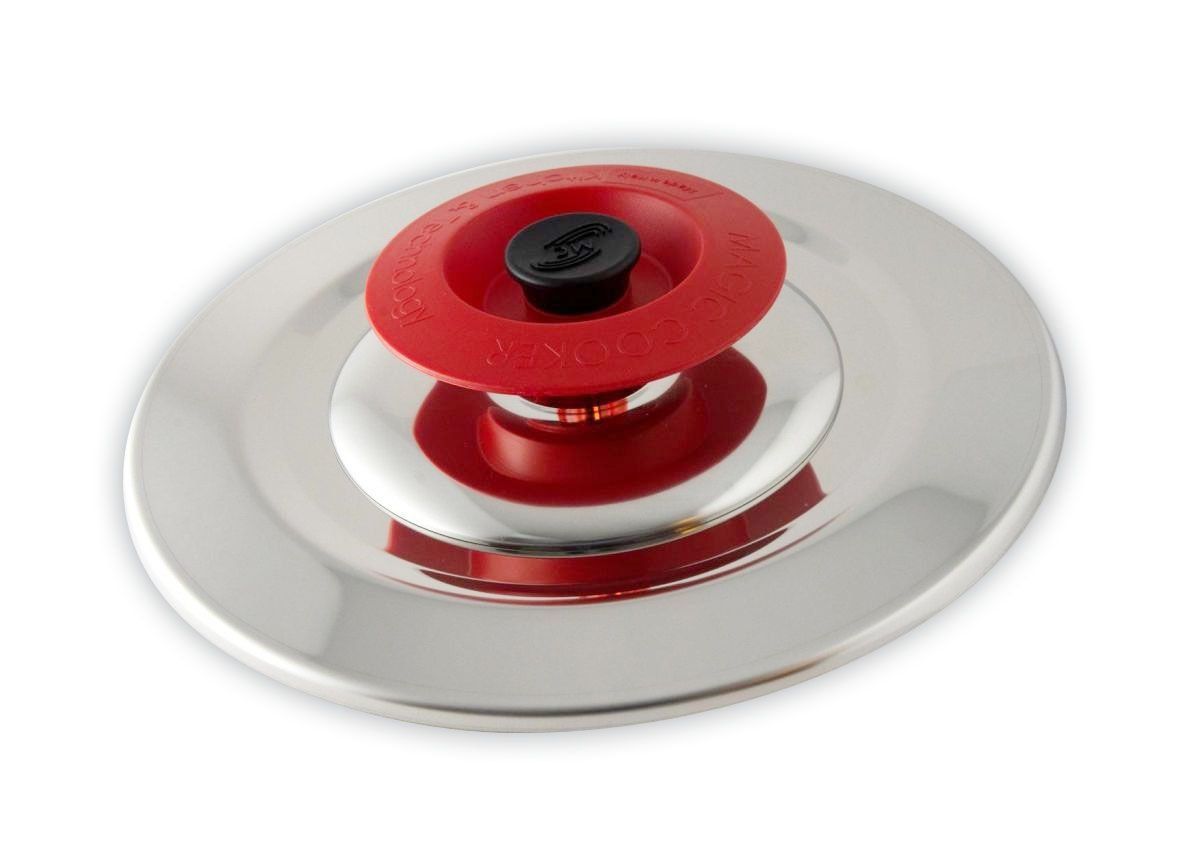 Kit 3 Coperchi Antiodore Ventur Magic - Ø27, Ø31, Ø35 Cm, In Acciaio Inox, Per Cottura Sana Senza Fumi