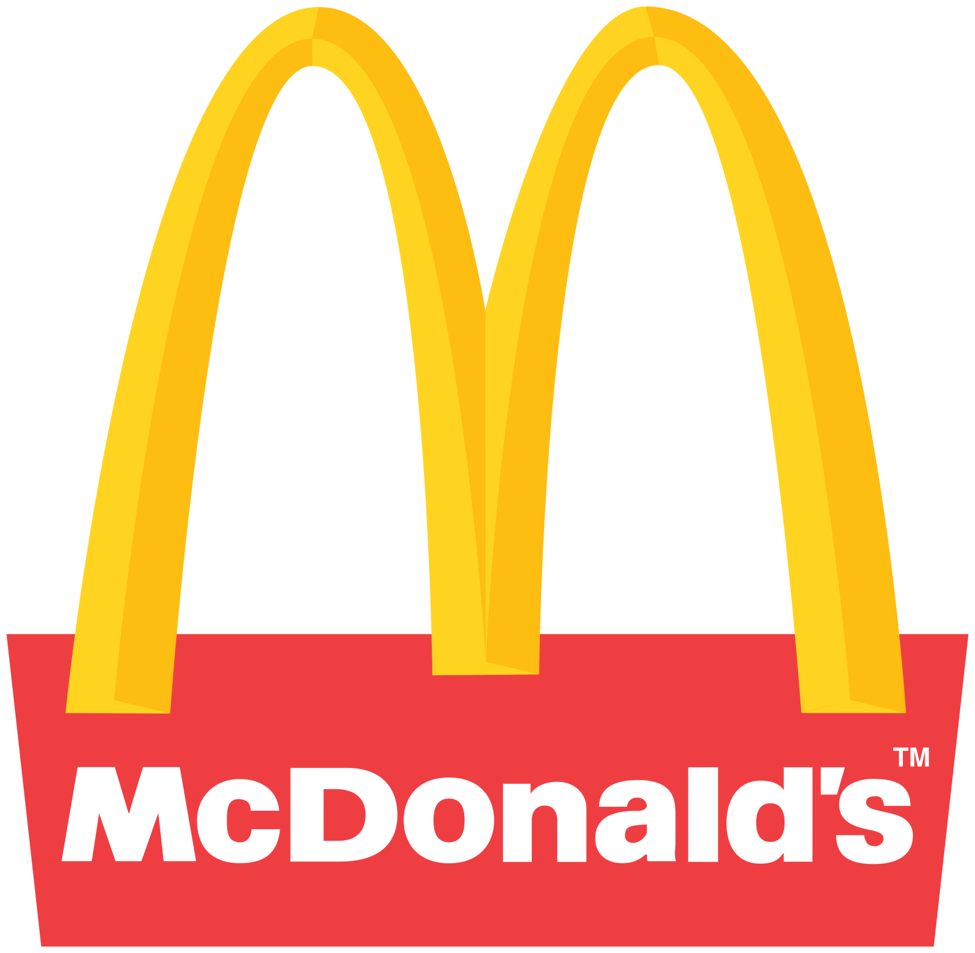 A red and yellow mcdonald 's logo on a white background