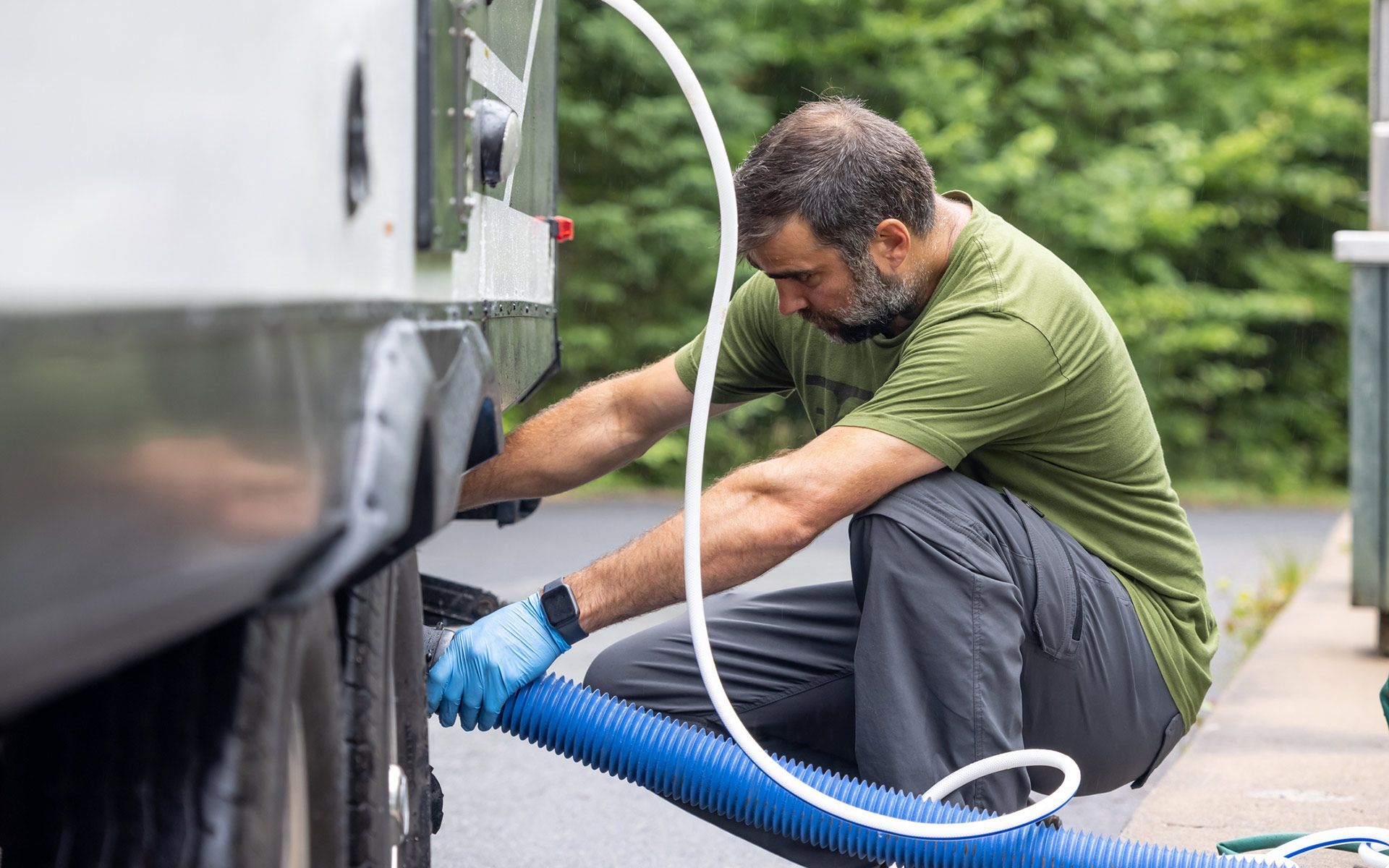 Man Emptying RV Sewer — Murphy, OR — Southern Oregon Septic Services