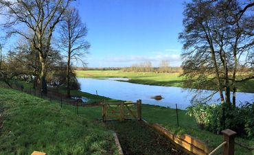 View from lodge and water meadows