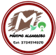 Un logotipo para Máximo Algarrobo con un número de teléfono.