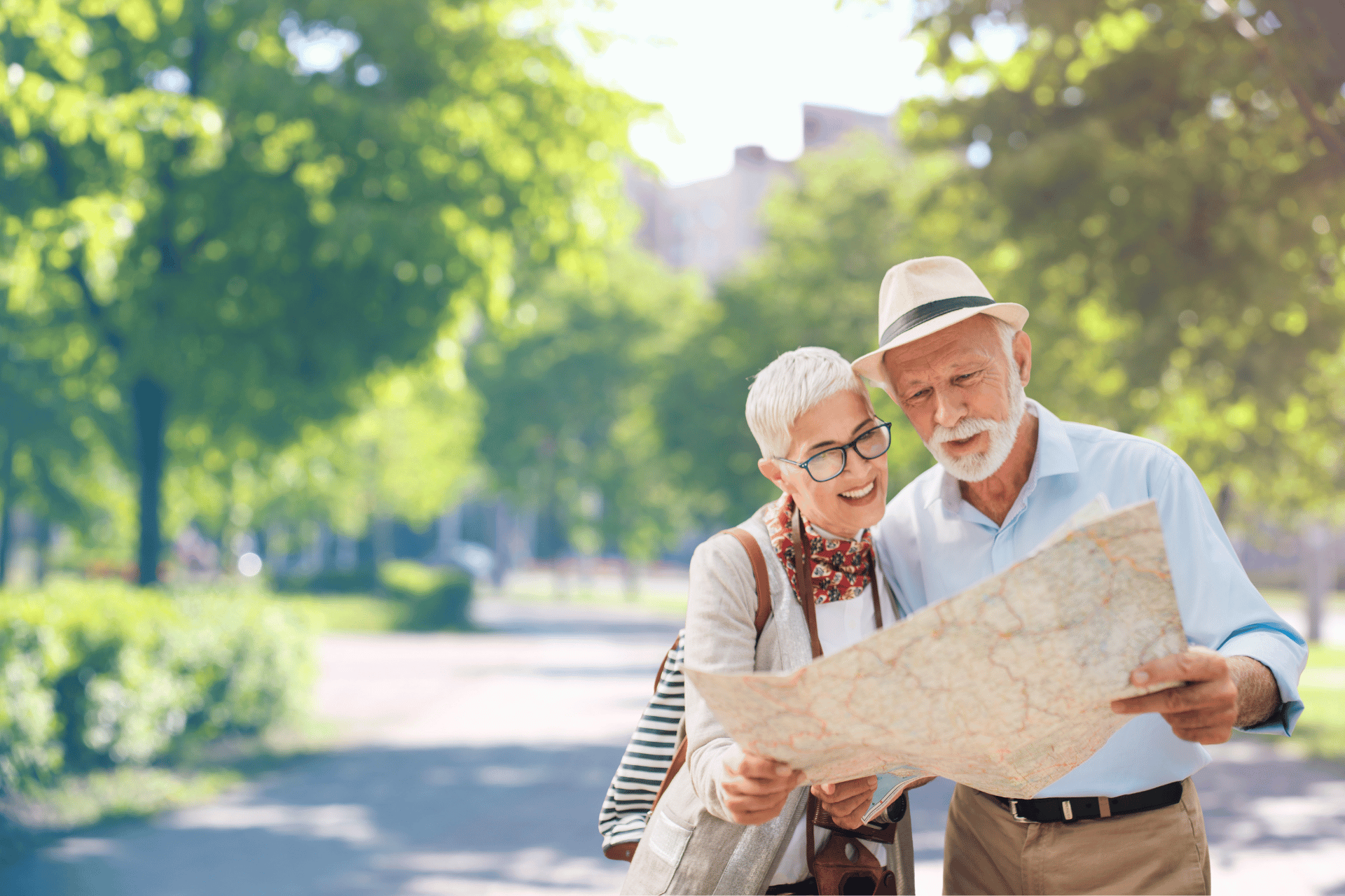 happy senior couple on Medicare