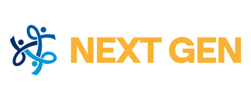 Le logo de nouvelle génération a un cube bleu dessus.