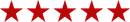 A row of red stars on a white background.