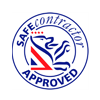 A safe contract approved logo with a lion in a circle.