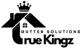 Logo for "True Kingz Gutter Solutions" featuring a house silhouette with a crown, the text "Gutter Solutions," and "True Kingz."