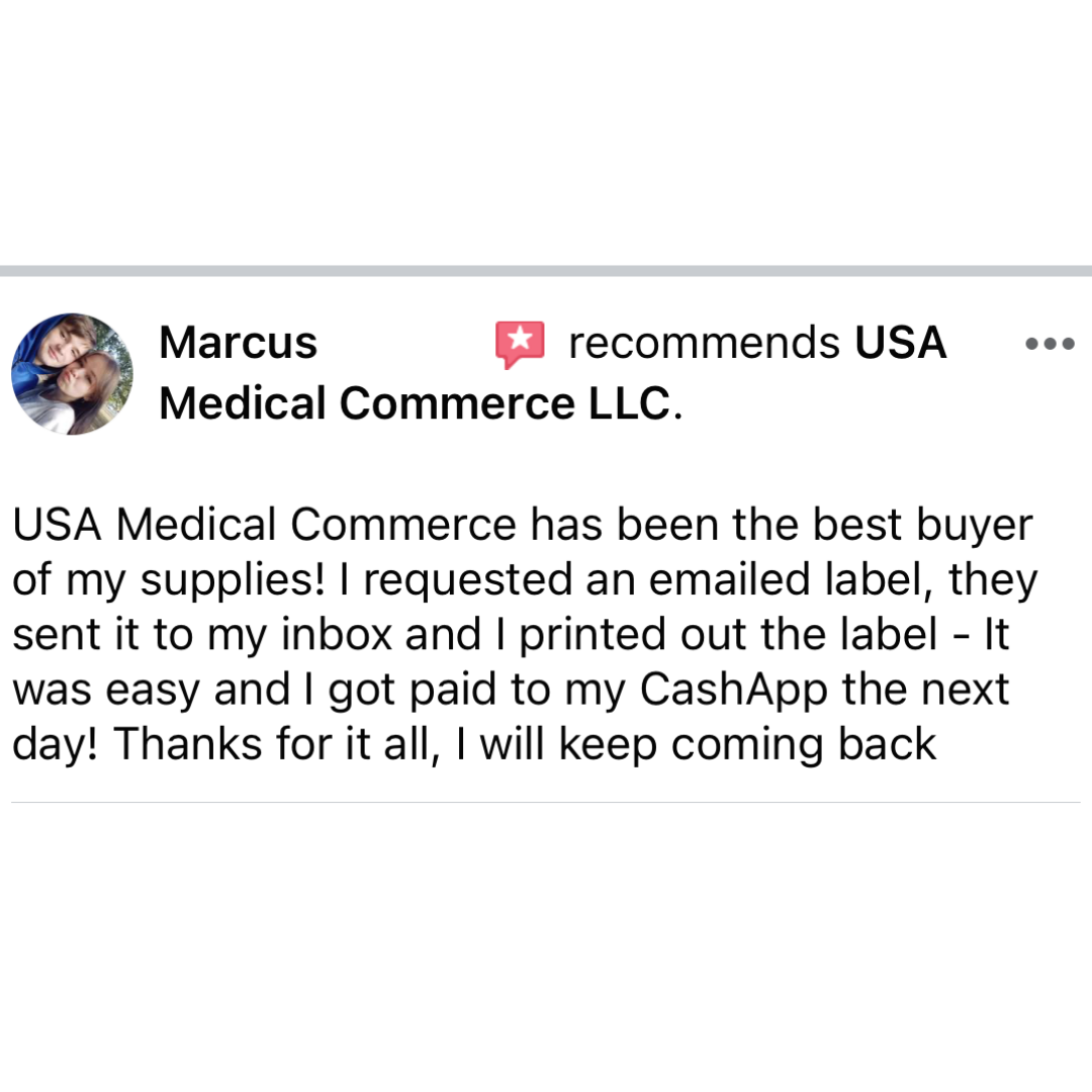 sell your diabetic supplies and request a free return label to send in your supplies to make some quick cash! usamedicalcommerce.com