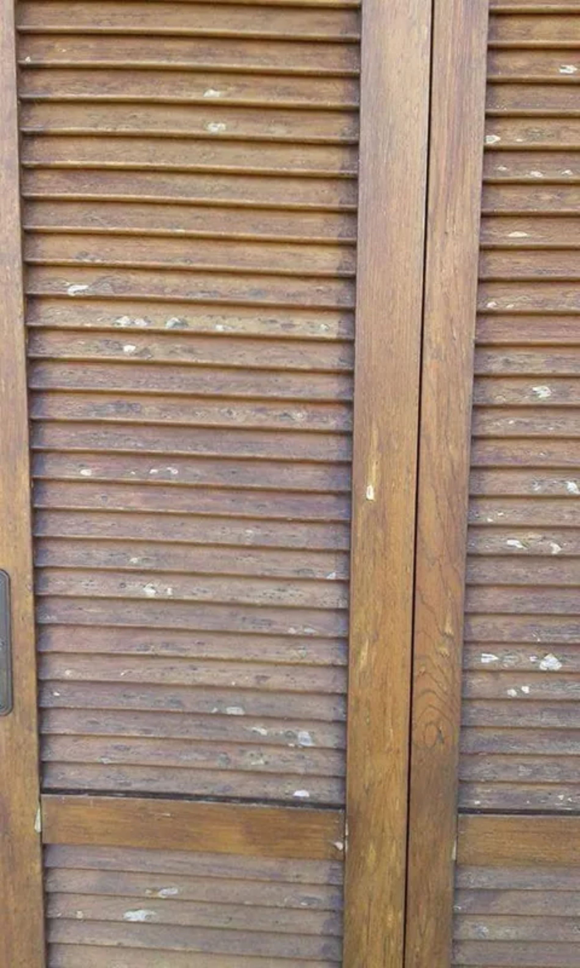 persiana in legno da restaurare