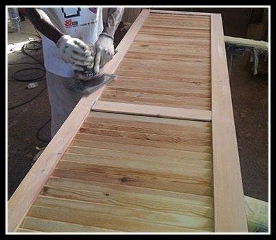 realizzazione di persiana in legno su misura