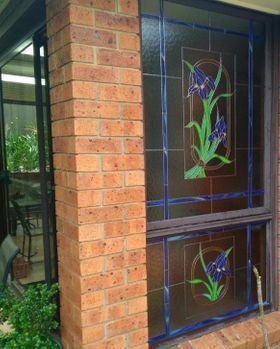 Flower Design On The Side Of The Bricks — Jamisontown, NSW — Stained Glass Overlay Penrith