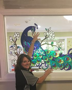 Female Showing The Design — Jamisontown, NSW — Stained Glass Overlay Penrith