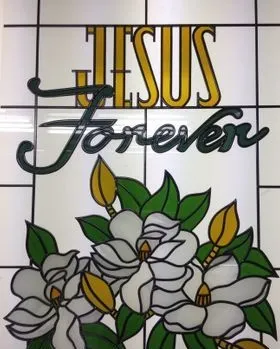 Jesus Forever — Jamisontown, NSW — Stained Glass Overlay Penrith