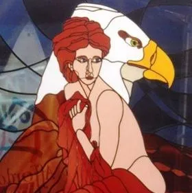 Eagle And Female — Jamisontown, NSW — Stained Glass Overlay Penrith