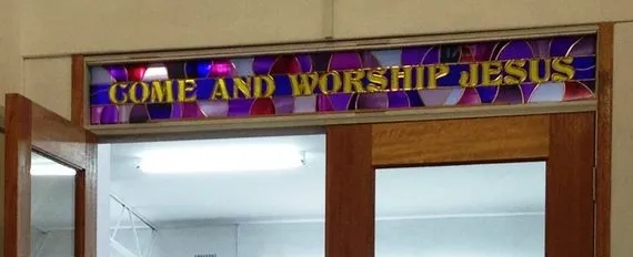 Come and Worship Jesus — Jamisontown, NSW — Stained Glass Overlay Penrith