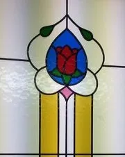 Symmetrical Flower Design Side View — Jamisontown, NSW — Stained Glass Overlay Penrith