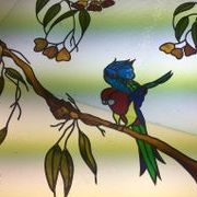 Bird on a Tree Branch — Jamisontown, NSW — Stained Glass Overlay Penrith