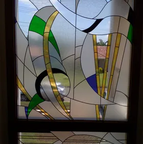 Cropped Multiple Shapes Design — Jamisontown, NSW — Stained Glass Overlay Penrith