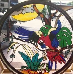 Circular Bird Design — Jamisontown, NSW — Stained Glass Overlay Penrith