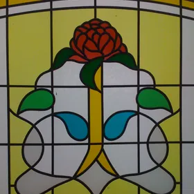 Rose And Leaves — Jamisontown, NSW — Stained Glass Overlay Penrith
