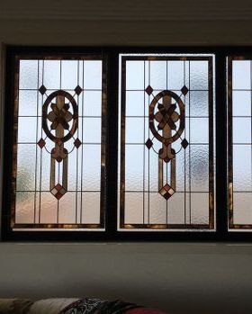 Multiple Shapes Symmetrical Design — Jamisontown, NSW — Stained Glass Overlay Penrith